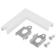 Kit connettore angolare L Slim8 anodizzato bianco